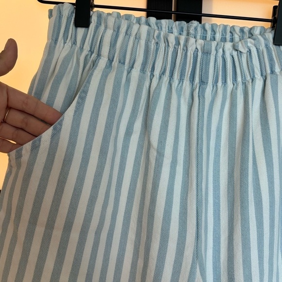 Vintage Boxer Style pull on pants stripes blue stretchy waist. Women’s small - Picture 8 of 16